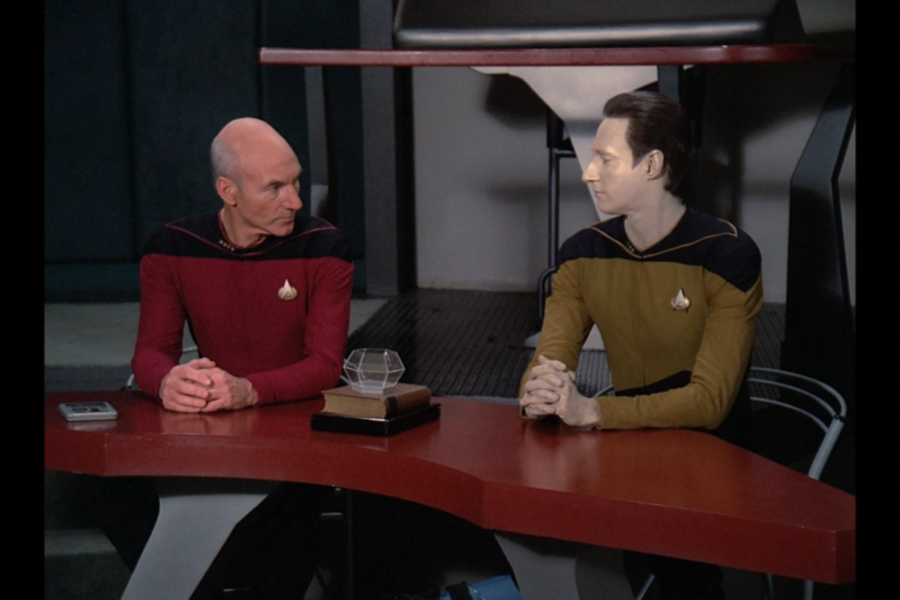 Patrick Stewart as Picard with Brent Spiner as Data in Star Trek: The Next Generation