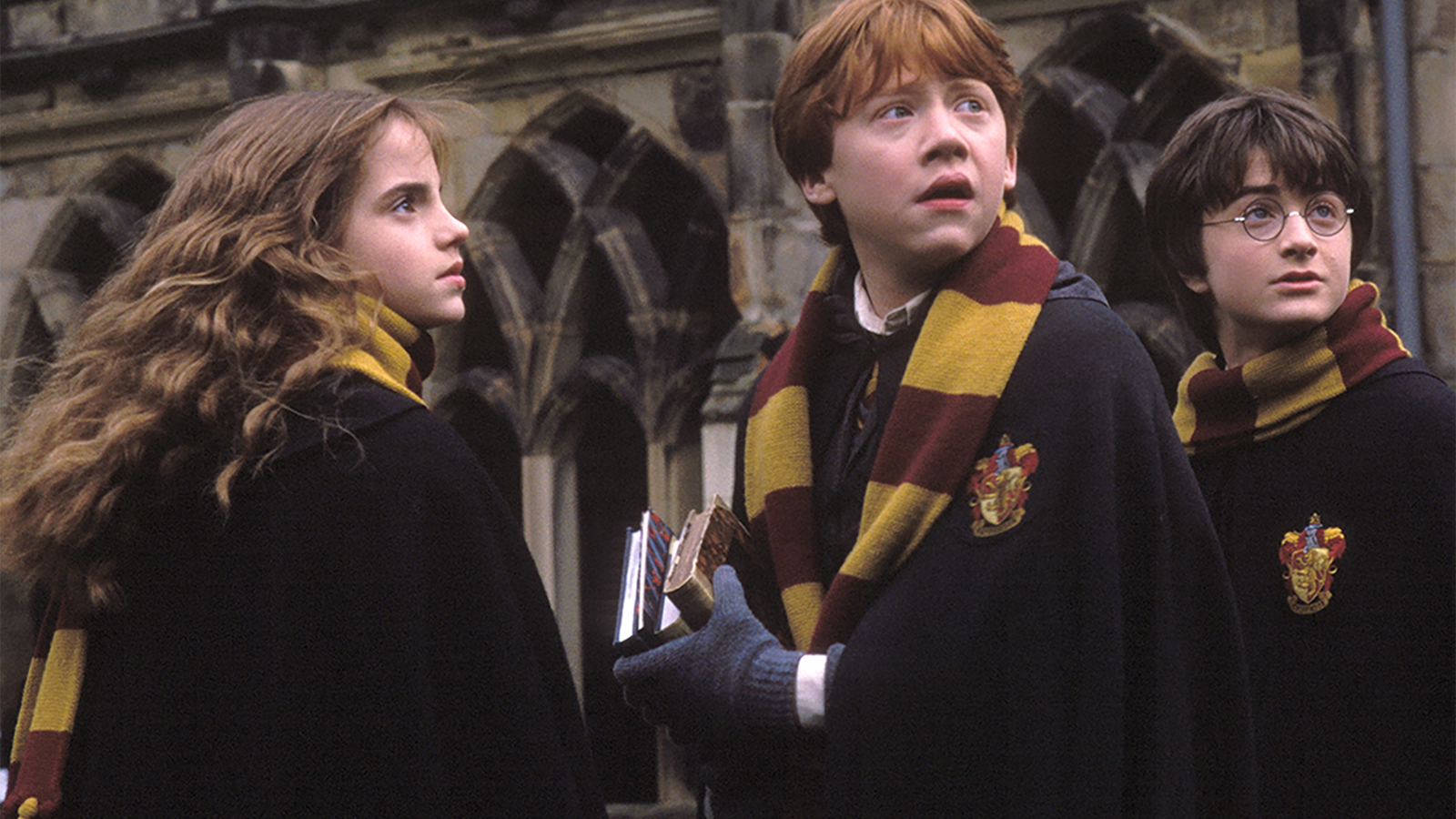 Harry Potter in a scene from the Harry Potter film series.